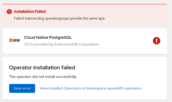 Install failing